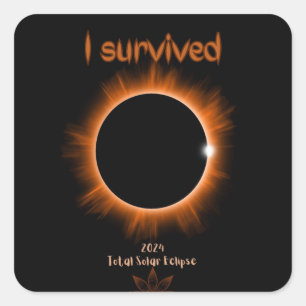 I Survived 2024 Solar Eclipse Sticker