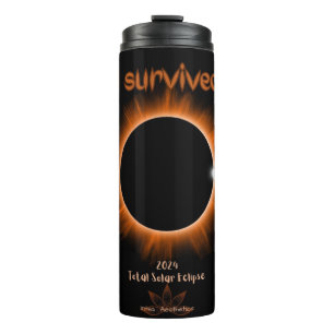 I Survived 2024 Solar Eclipse Thermal Tumbler