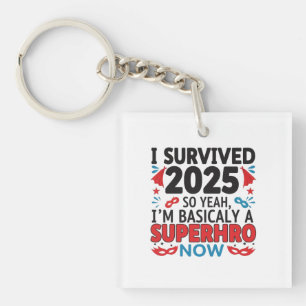 I Survived 2025 - Superhero Key Ring