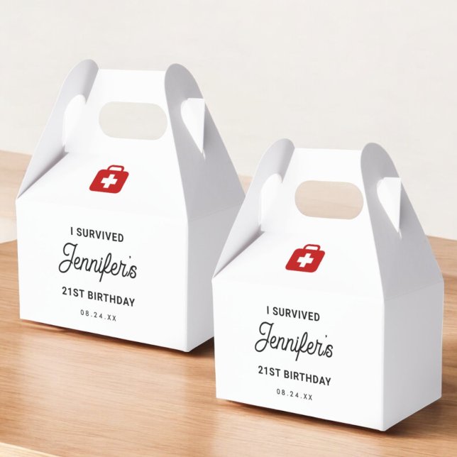 I survived 21st birthday hangover kit favour box (Creator Uploaded)