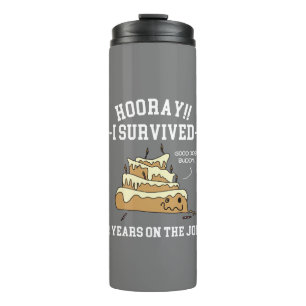 I Survived 2 Years on the Job Employee Anniversary Thermal Tumbler