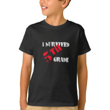 I Survived 5th Grade Boy's Dark Tee