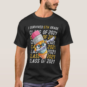 I Survived 5Th Grade Dabbing Graduation Boys Class T-Shirt