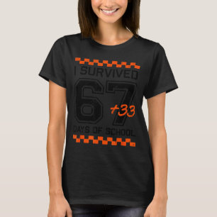 I Survived 67 + 33 Days Of School 100th Day Math S T-Shirt
