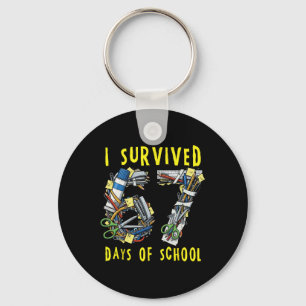 I Survived 67 + 33 Days Of School 100th Day Math T Key Ring