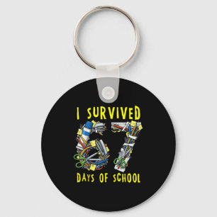 I Survived 67 + 33 Days Of School 100th Day Math T Key Ring