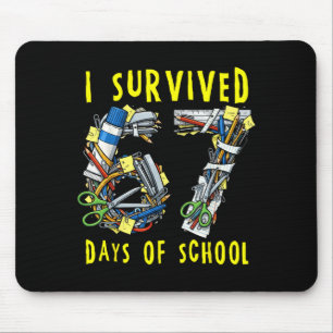I Survived 67 + 33 Days Of School 100th Day Math T Mouse Mat