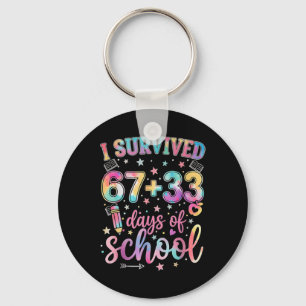 I Survived 67 + 33 Days Of School Funny 6 7 Teache Key Ring