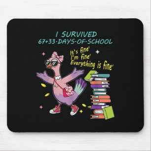 I Survived 67 33 Days Of School Kids 100 Days Scho Mouse Mat