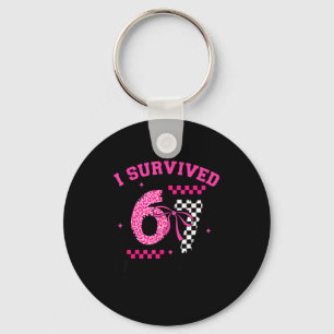 I Survived 67 Days Leopard Checkered 67 Kindergart Key Ring