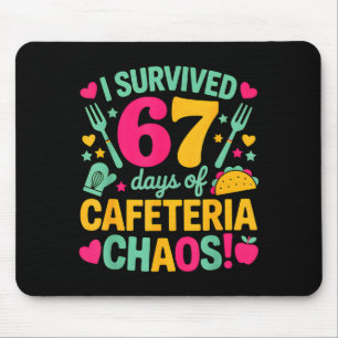 I Survived 67 Days Of Cafeteria Chaos Cute Food Lu Mouse Mat