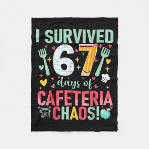 I Survived 67 Days Of Cafeteria Chaos Lunch Lady S Fleece Blanket