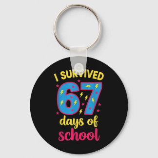 I Survived 67 Days Of School 100 Days Brainrot Six Key Ring