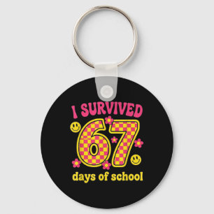 I Survived 67 Days Of School 100 Days Brainrot Six Key Ring