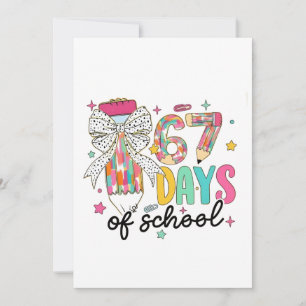 I Survived 67 Days of School 100 Days Of School  Thank You Card