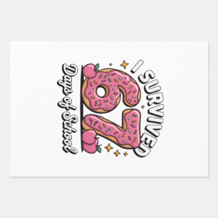 I Survived 67 Days of School 100 Days of School Wrapping Paper Sheet