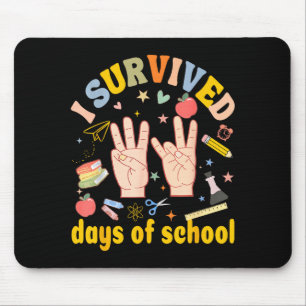 I Survived 67 Days Of School American Sign Languag Mouse Mat