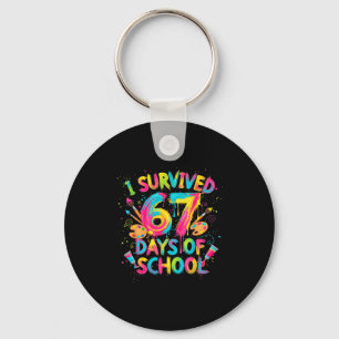 I Survived 67 Days Of School Art School Teachers G Key Ring