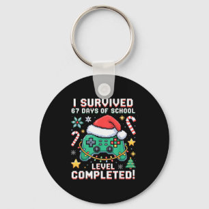 I Survived 67 Days Of School Boys Gamer Controller Key Ring