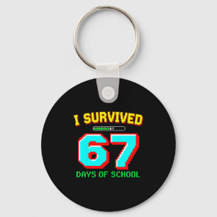 I Survived 67 Days Of School Boys Six Seven Meme G Key Ring