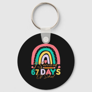 I Survived 67 Days Of School Bruh Students Six Sev Key Ring