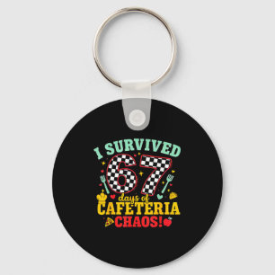 I Survived 67 Days Of School Cafeteria Chaos Check Key Ring