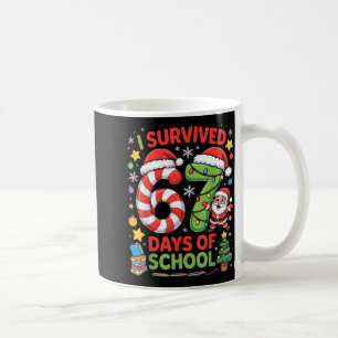 I Survived 67 Days Of School Christmas Candy Cane Coffee Mug