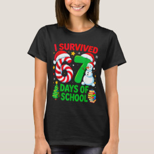 I Survived 67 Days Of School Christmas Candy Cane T-Shirt