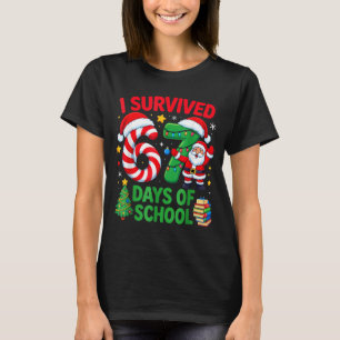 I Survived 67 Days Of School Christmas Candy Cane T-Shirt