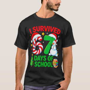 I Survived 67 Days Of School Christmas Candy Cane  T-Shirt