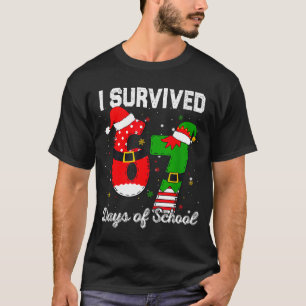 I Survived 67 Days Of School Christmas Candy Cane T-Shirt