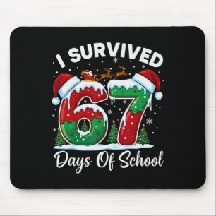 I Survived 67 Days Of School Christmas Countdown K Mouse Mat