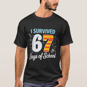 I Survived 67 Days Of School Cl Paper Meme T-Shirt