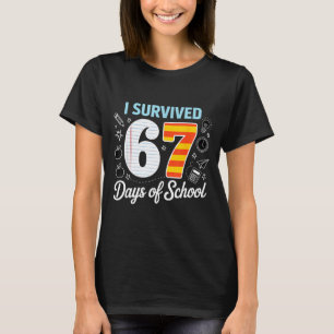 I Survived 67 Days Of School Cl Paper Meme T-Shirt