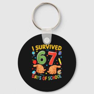 I Survived 67 Days Of School Cool Teacher Design  Key Ring
