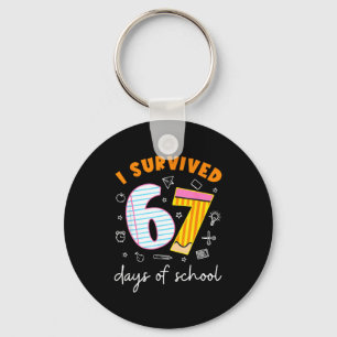 I Survived 67 Days Of School Cool Teacher Design  Key Ring