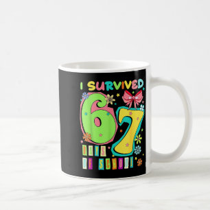 I Survived 67 Days Of School Coquette Bow Teachers Coffee Mug
