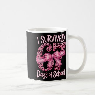 I Survived 67 Days Of School Coquette Girls Women  Coffee Mug