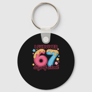 I Survived 67 Days Of School Cute Design For Kids Key Ring