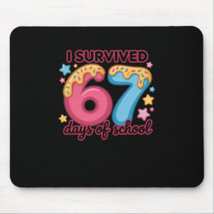 I Survived 67 Days Of School Cute Design For Kids Mouse Mat