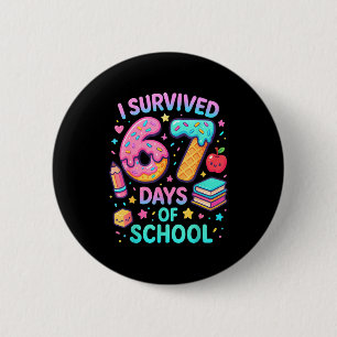 I Survived 67 Days Of School Cute Kid Six Seven Ce 6 Cm Round Badge