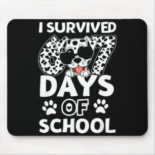 I Survived 67 Days Of School Dabbing Dalmatian Dog Mouse Mat