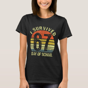 I Survived 67 Days Of School Dabbing Six Seven Mem T-Shirt