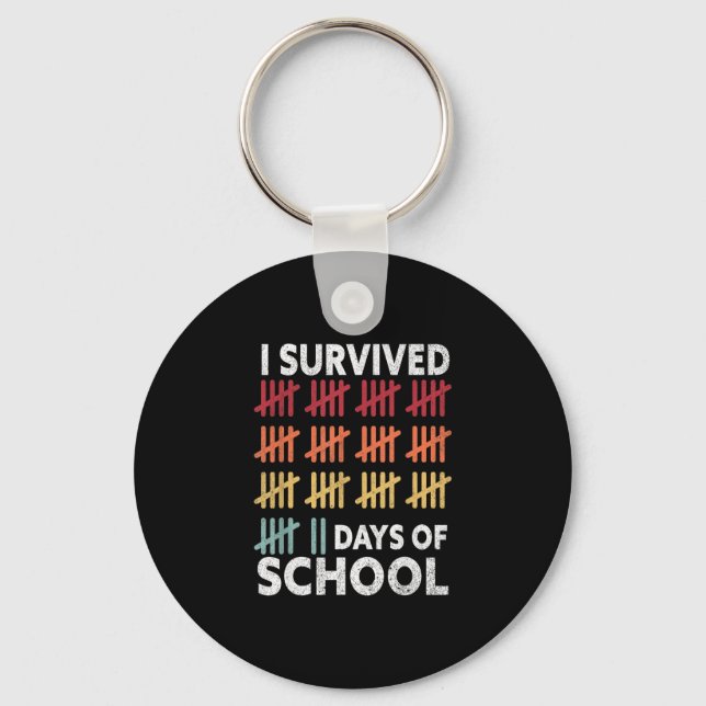 I Survived 67 Days Of School Funny 67 Counting Mat Key Ring (Front)