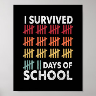I Survived 67 Days Of School Funny 67 Counting Mat Poster