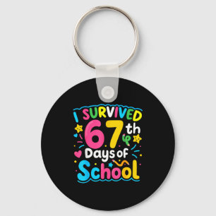 I Survived 67 Days Of School Funny 67 Meme Student Key Ring