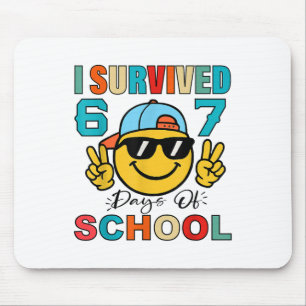 I Survived 67 Days Of School Funny 67 Meme Student Mouse Mat