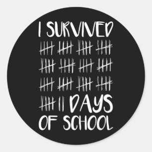 I Survived 67 Days Of School Funny 67 Meme Tally M Classic Round Sticker