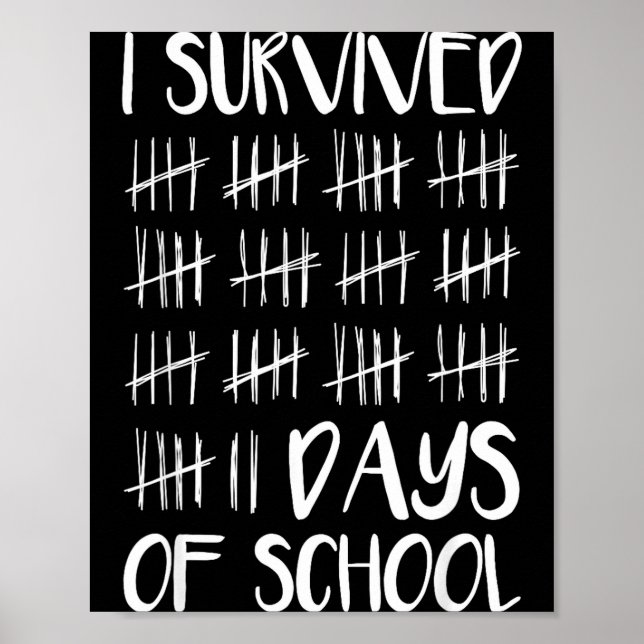 I Survived 67 Days Of School Funny 67 Meme Tally M Poster (Front)