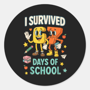 I Survived 67 Days Of School Funny 67 Meme Teacher Classic Round Sticker